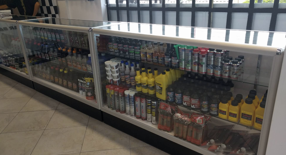 AMSOIL products in cases